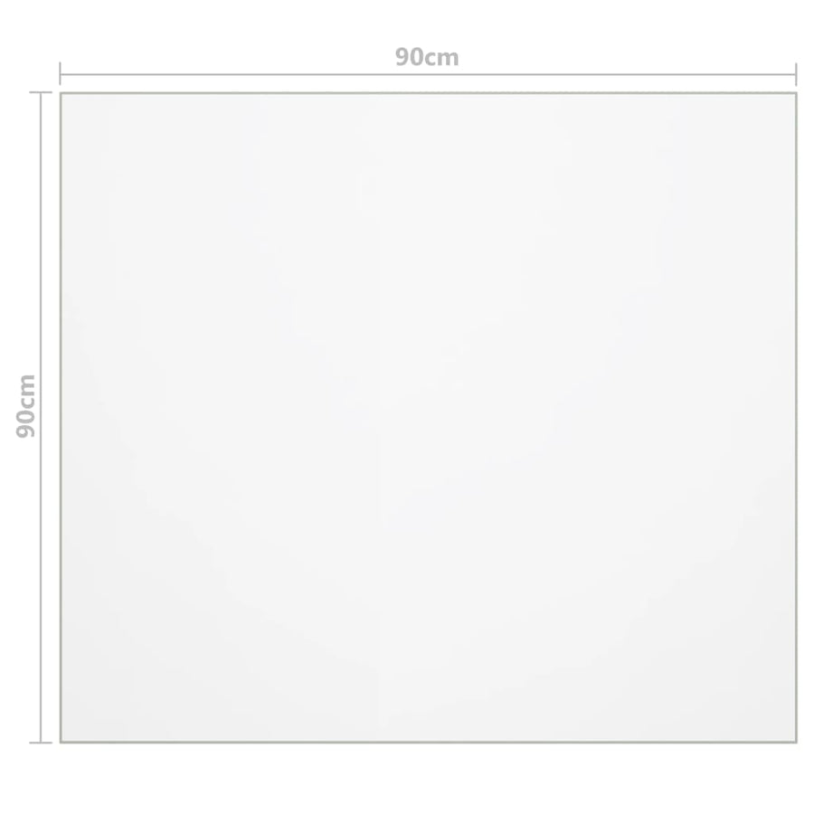 Tafelbeschermer 2 Mm Pvc Transparant 90 x 90 cm Doorzichtig