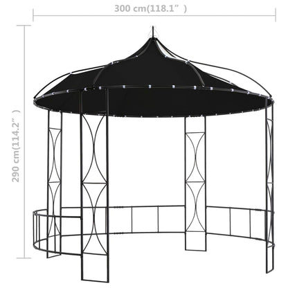 Prieel Rond 300X290 Cm Antraciet