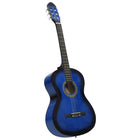 Klassieke gitaar 4/4 39 inch lindenhout blauw
