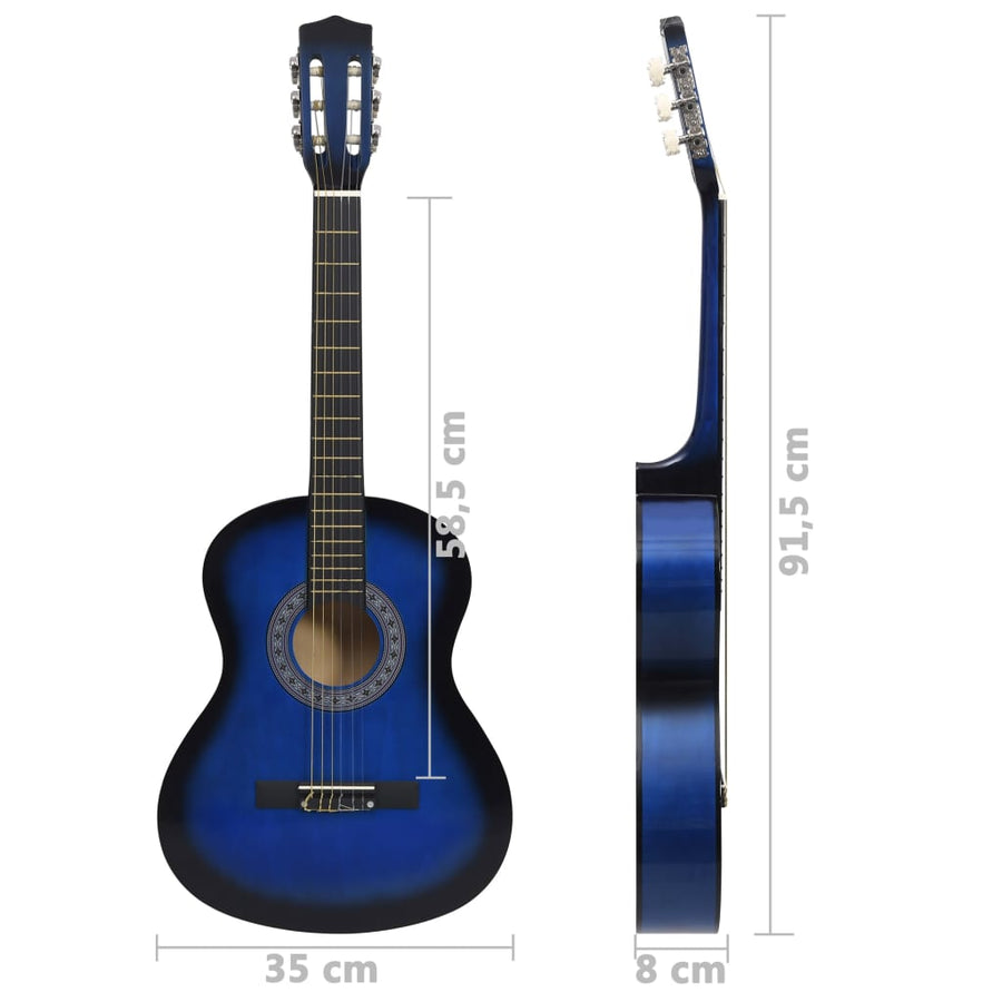 Gitaar Klassiek Beginner En Kinderen 3/4 36 Blauw