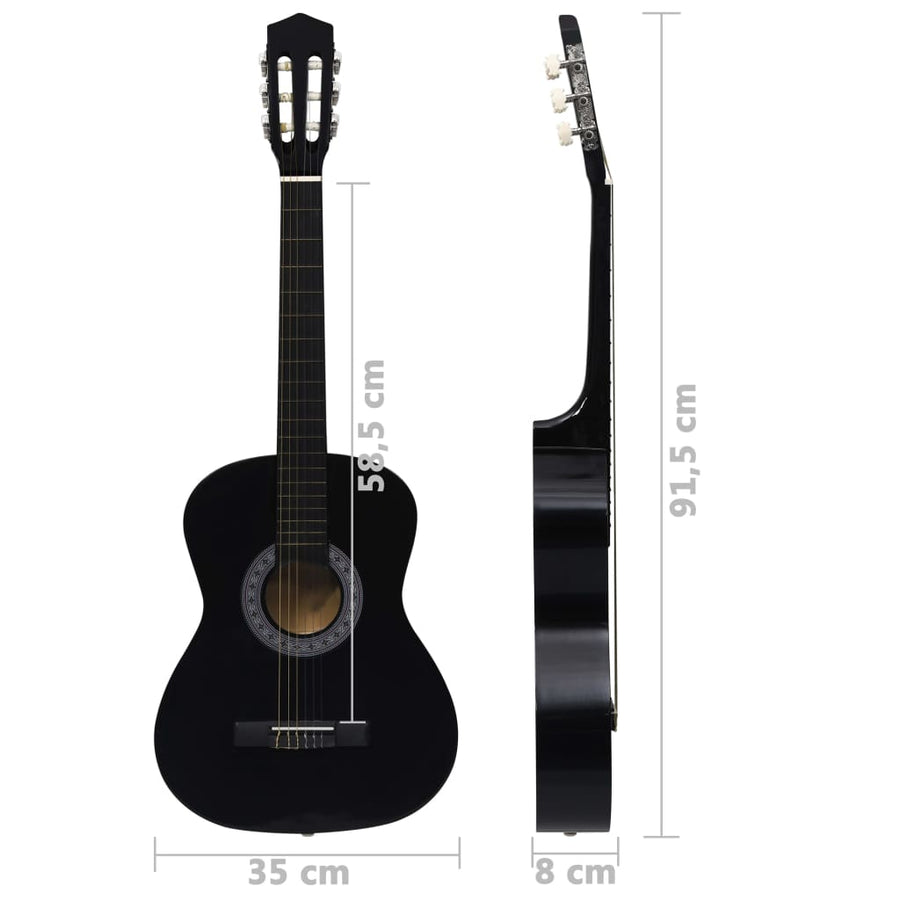 Gitaar Klassiek Beginner En Kinderen 3/4 36 Zwart
