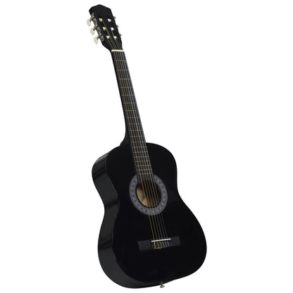 8-Delige Gitaarset Klassiek Beginner 3/4 36 Zwart