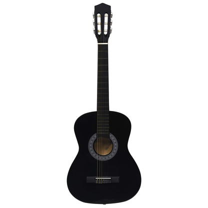 8-Delige Gitaarset Klassiek Beginner 3/4 36 Zwart
