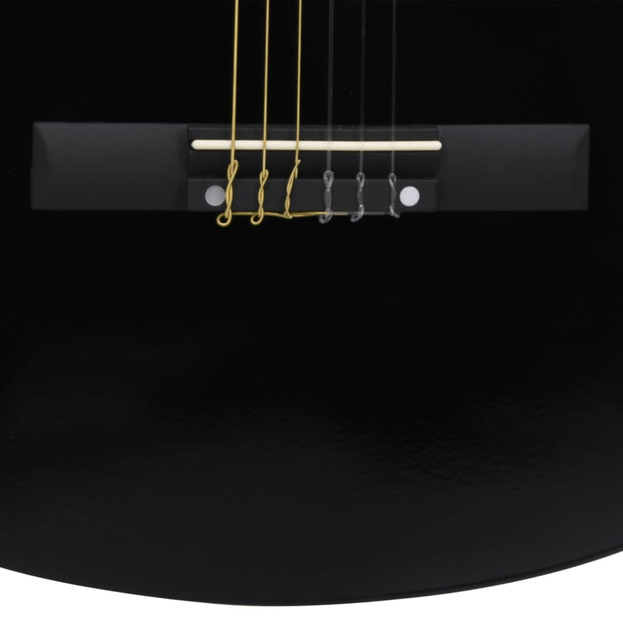 8-Delige Gitaarset Klassiek Beginner 3/4 36 Zwart