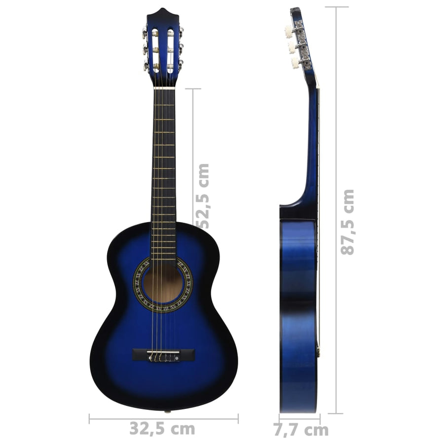 Gitaar Klassiek Beginner En Kinderen 1/2 34 Blauw