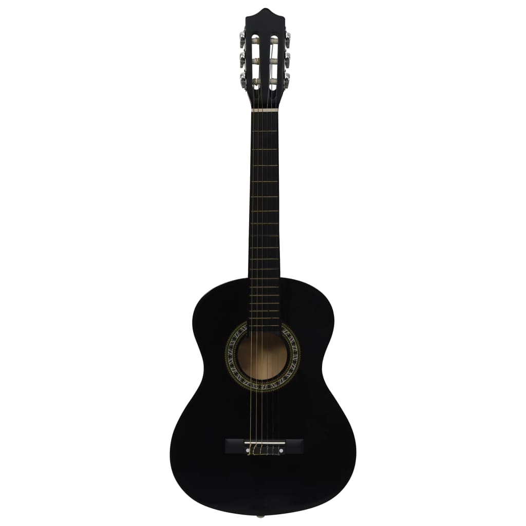 8-Delige Gitaarset Klassiek Beginner 1/2 34 Zwart