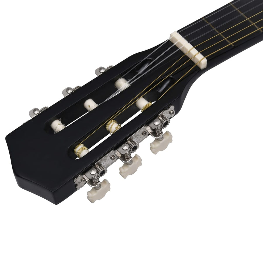 8-Delige Gitaarset Klassiek Beginner 1/2 34 Zwart