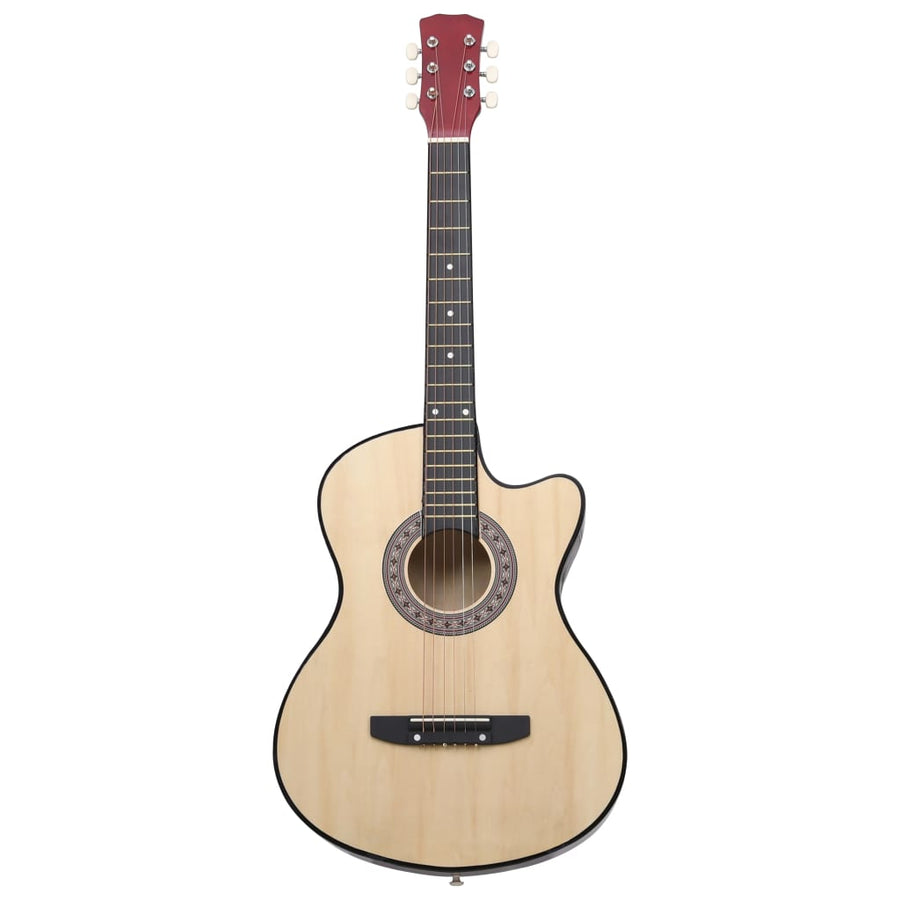 Gitaar Cutaway Met 6 Snaren Western Akoestisch Lindenhout Lichtbruin