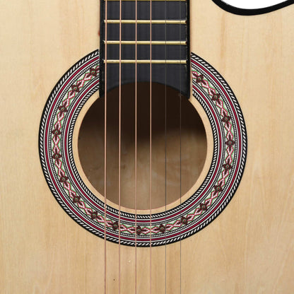Gitaar Cutaway Met 6 Snaren Western Akoestisch Lindenhout Lichtbruin