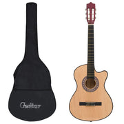 Akoestische gitaarset 12-delig western 38 inch lichtbruin