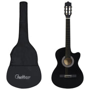 Gitaarset 12-delig western klassiek 38 inch zwart