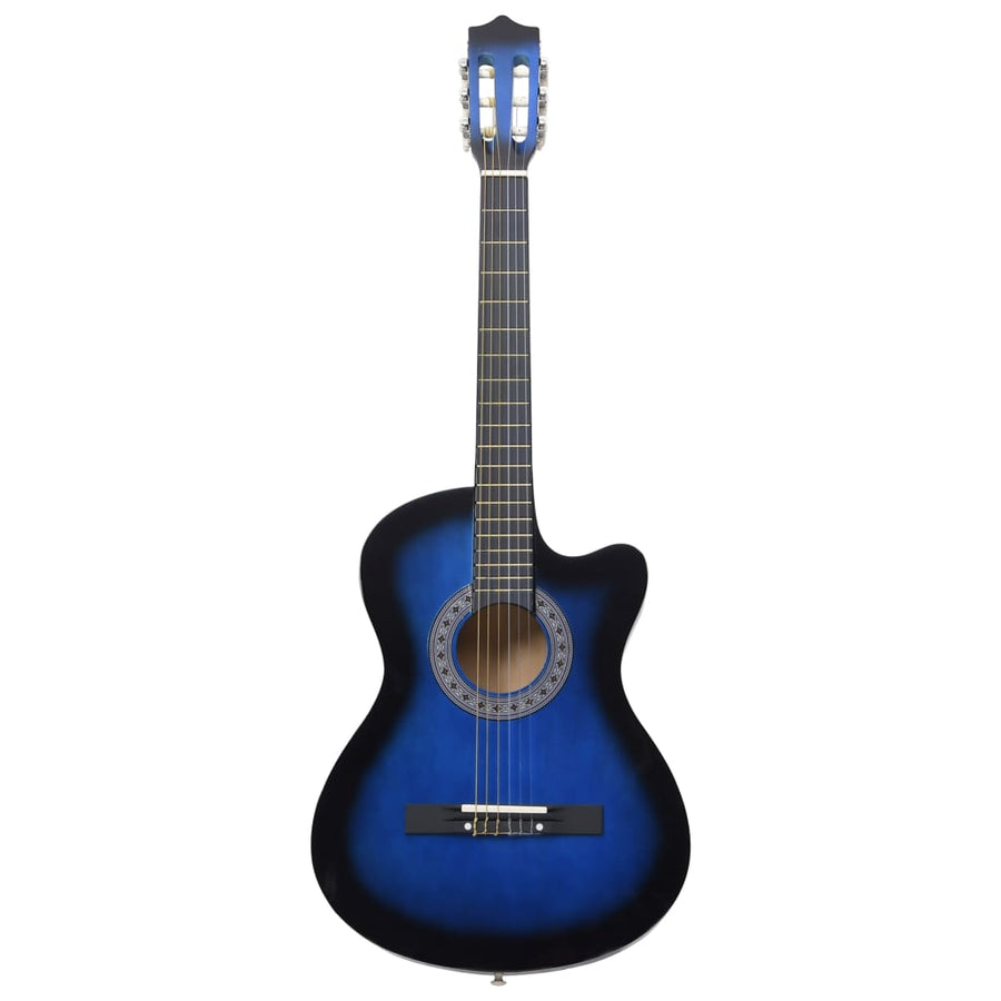 Gitaar Cutaway Met 6 Snaren Western Klassiek Getint Blauw