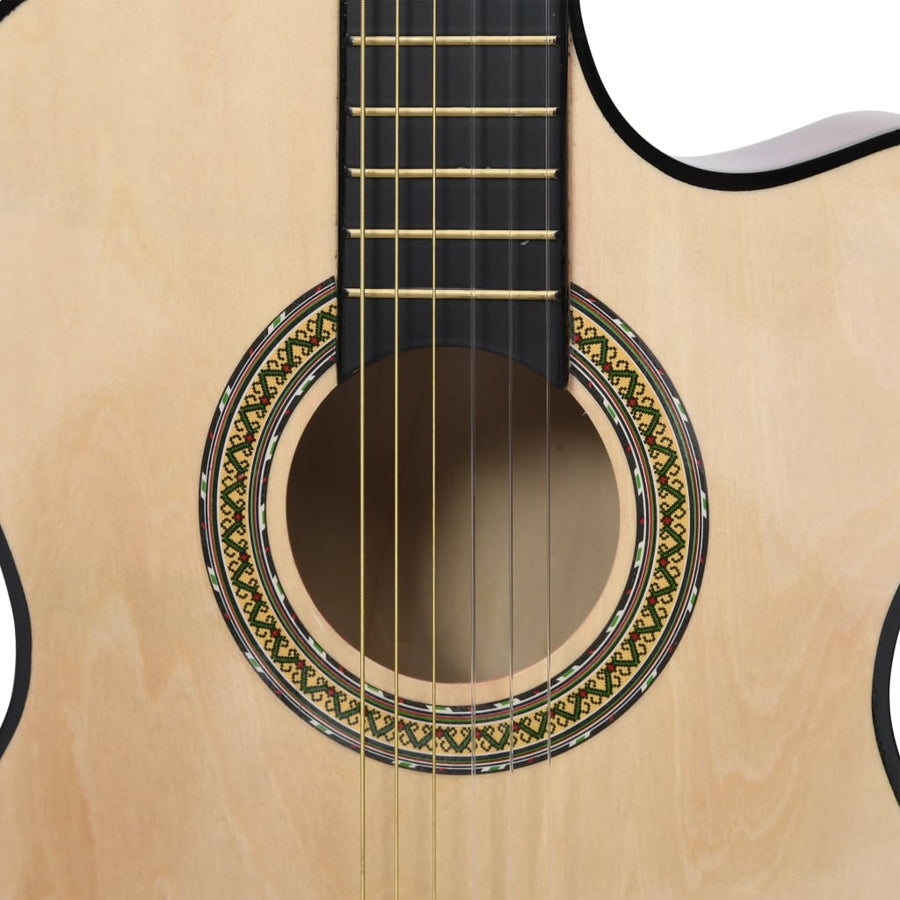Gitaar cutaway met equalizer 6 snaren western klassiek