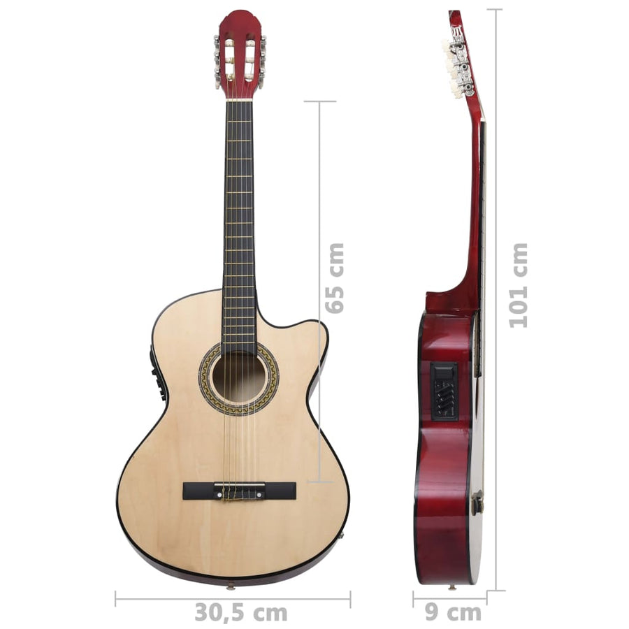 Gitaar cutaway met equalizer 6 snaren western klassiek