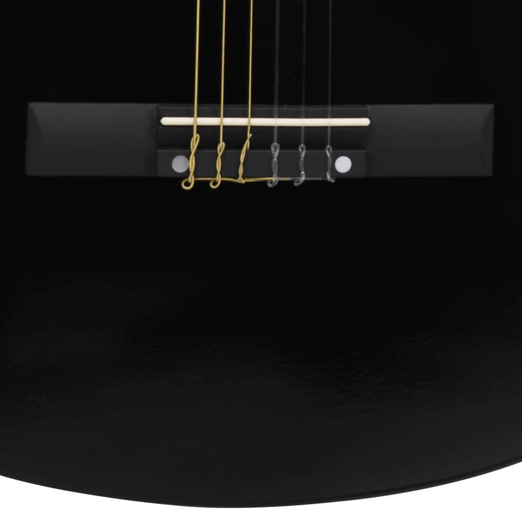 Gitaar cutaway met equalizer 6 snaren western klassiek zwart