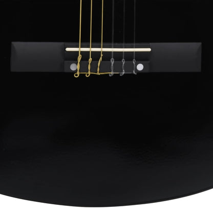 Gitaar cutaway met equalizer 6 snaren western klassiek zwart