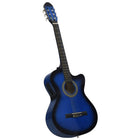 Western gitaar 4/4 blauw met equalizer