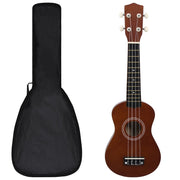 Ukulele sopraan 21'' donkerbruin lindenhout