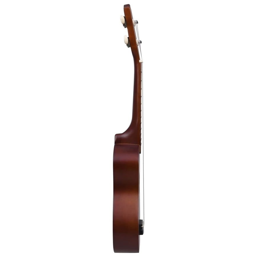 Ukuleleset Met Tas Voor Kinderen Sopraan 21'' Donkerhoutkleurig Donkerbruin