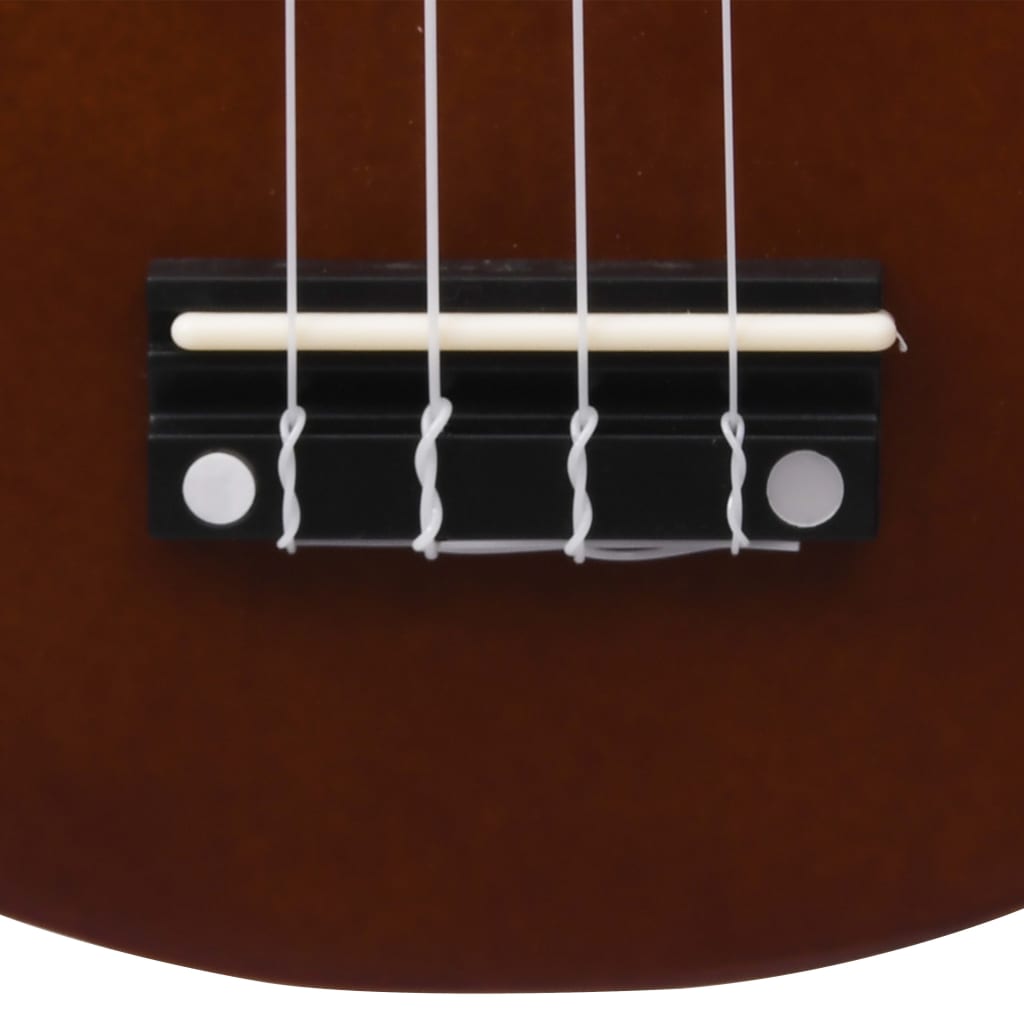 Ukuleleset Met Tas Voor Kinderen Sopraan 21'' Donkerhoutkleurig Donkerbruin