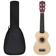 Ukulele sopraan 21'' lindenhout met tas