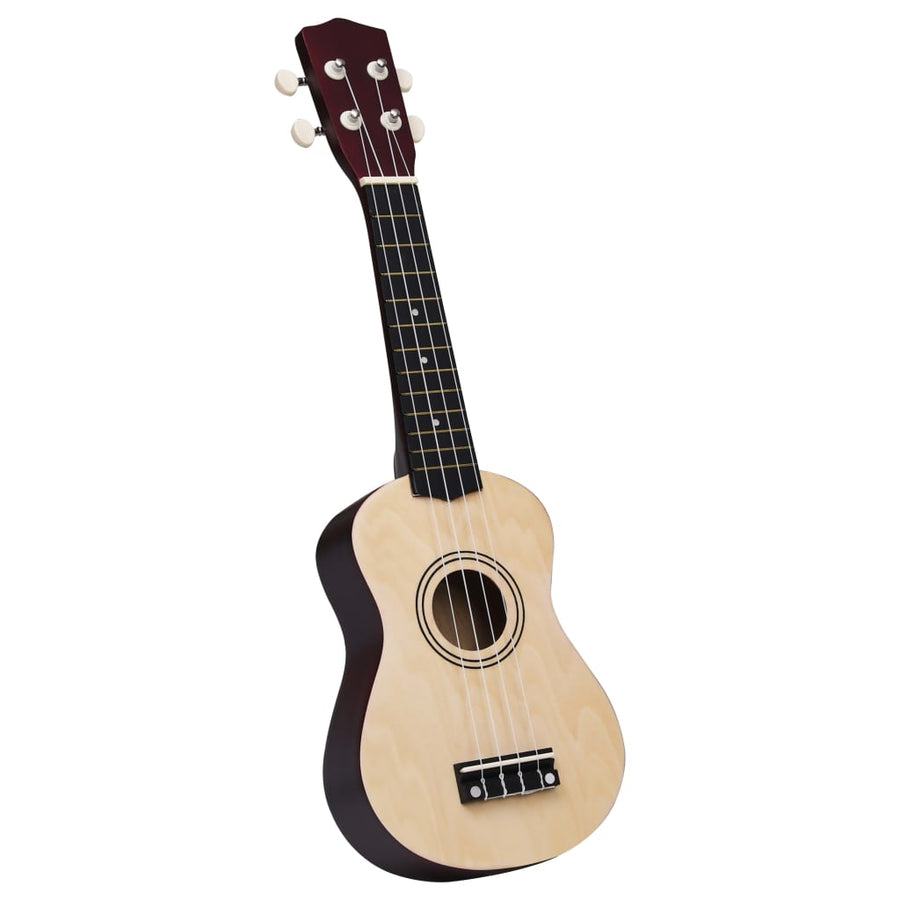 Ukuleleset Met Tas Voor Kinderen Sopraan 21'' Lichthoutkleurig Lichtbruin