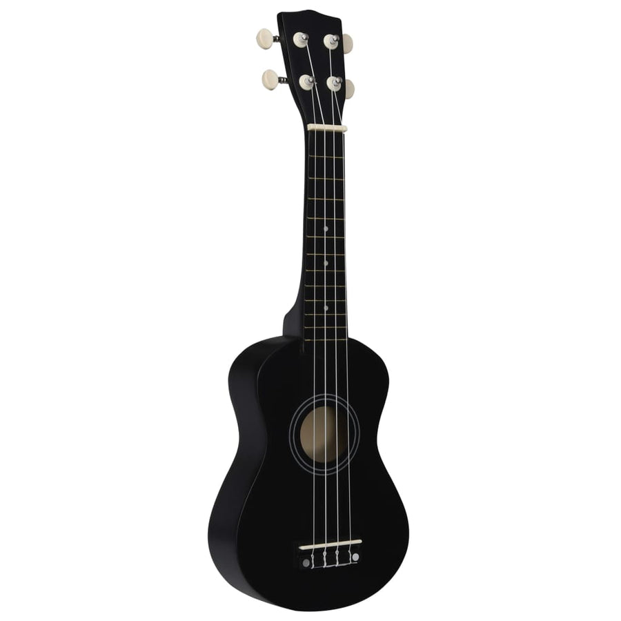 Ukuleleset Met Tas Voor Kinderen Sopraan 21'' Zwart