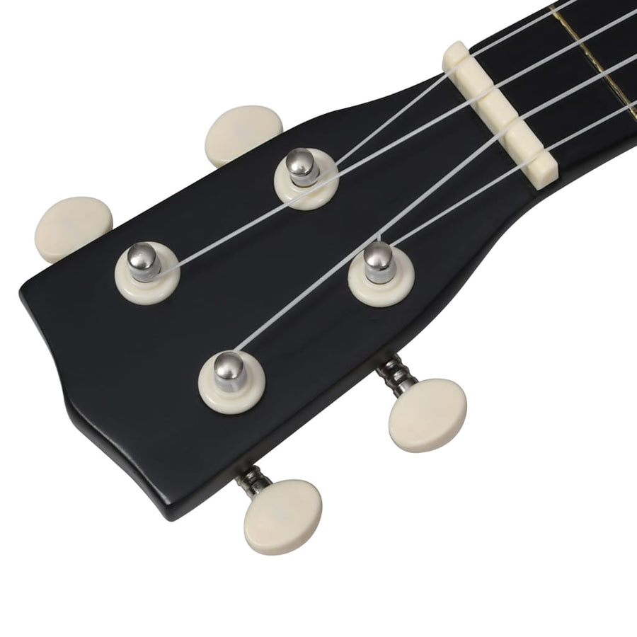 Ukuleleset Met Tas Voor Kinderen Sopraan 21'' Zwart