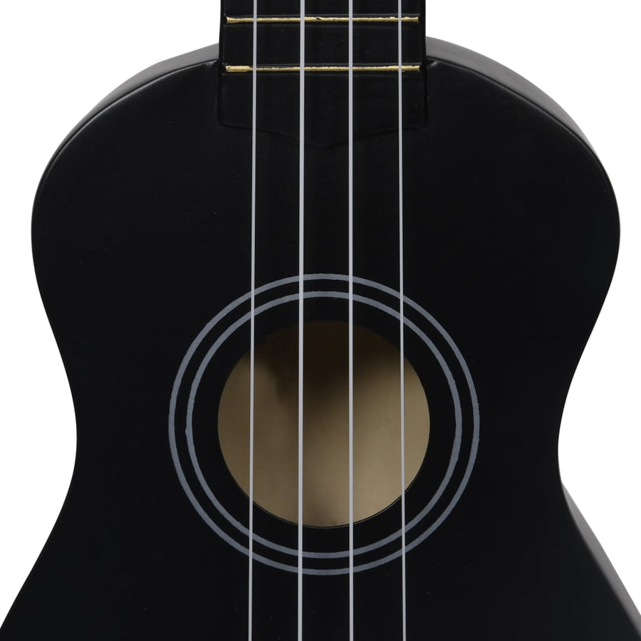Ukuleleset Met Tas Voor Kinderen Sopraan 21'' Zwart