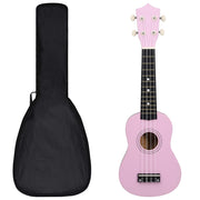 Ukulele sopraan 21'' roze met tas