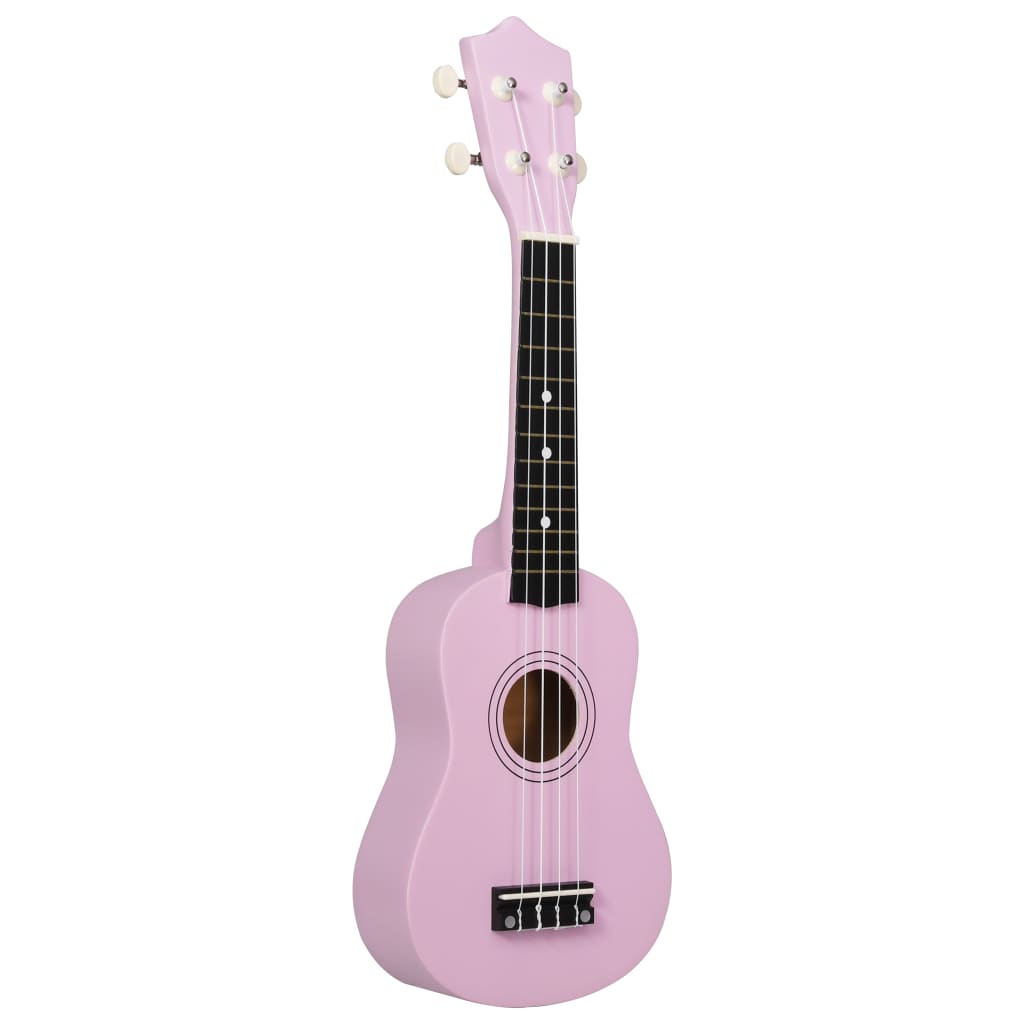 Ukuleleset Met Tas Voor Kinderen Sopraan 21'' Roze