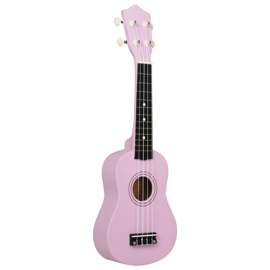 Ukuleleset Met Tas Voor Kinderen Sopraan 21'' Roze