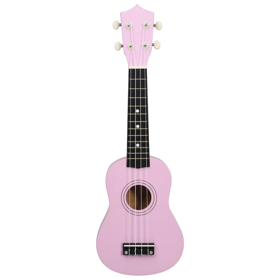 Ukuleleset Met Tas Voor Kinderen Sopraan 21'' Roze