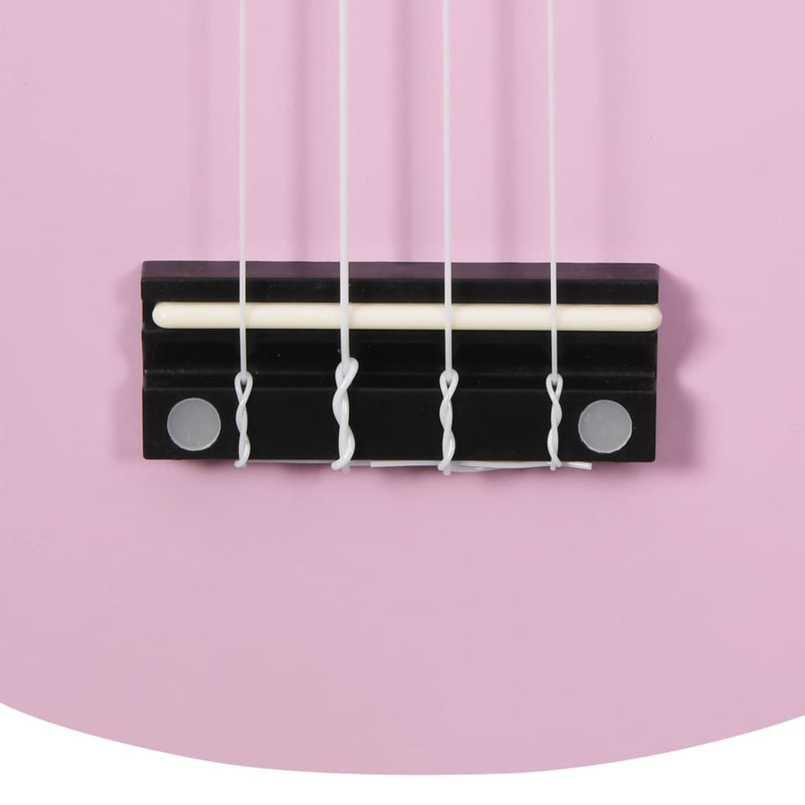 Ukuleleset Met Tas Voor Kinderen Sopraan 21'' Roze