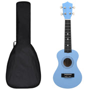 Ukulele sopraan 21'' blauw met tas