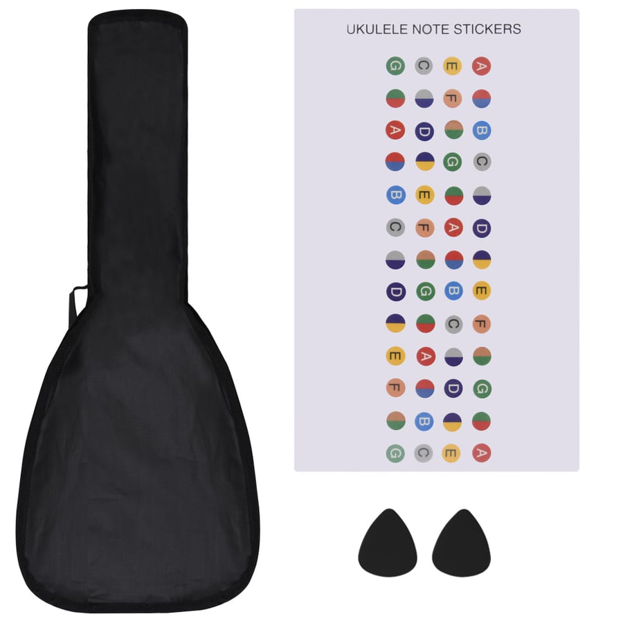 Ukuleleset Met Tas Voor Kinderen Sopraan 21'' Blauw