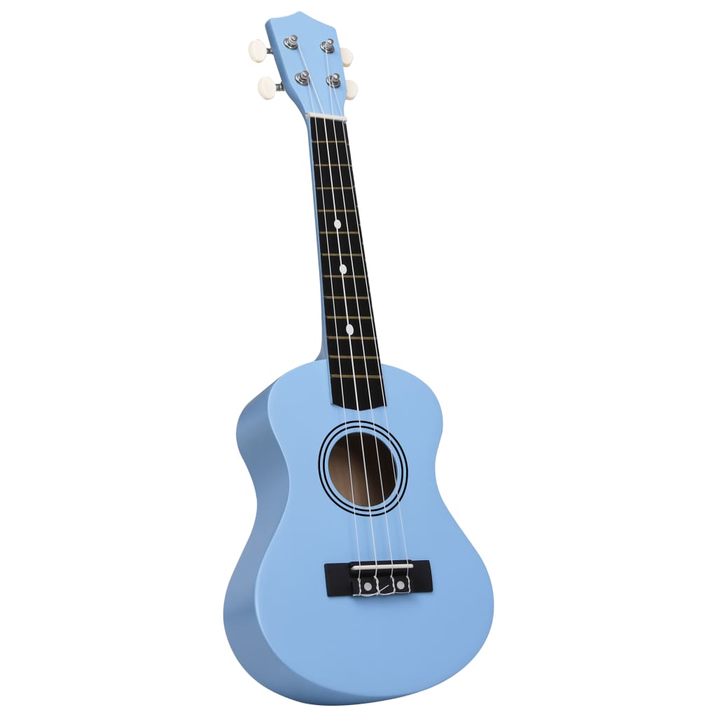 Ukuleleset Met Tas Voor Kinderen Sopraan 21'' Blauw