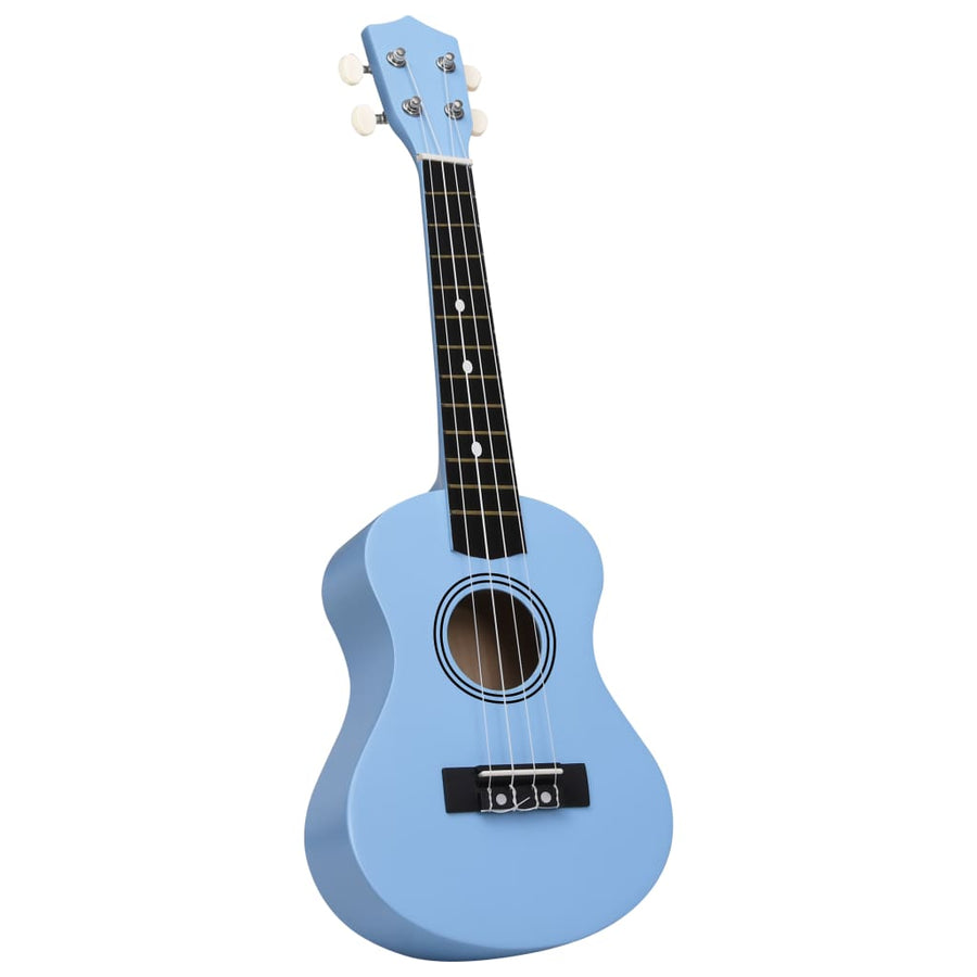 Ukuleleset Met Tas Voor Kinderen Sopraan 21'' Blauw