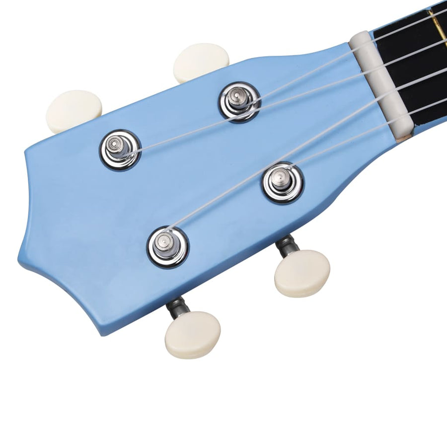 Ukuleleset Met Tas Voor Kinderen Sopraan 21'' Blauw