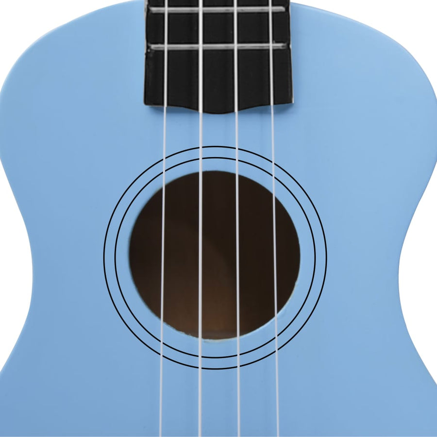 Ukuleleset Met Tas Voor Kinderen Sopraan 21'' Blauw