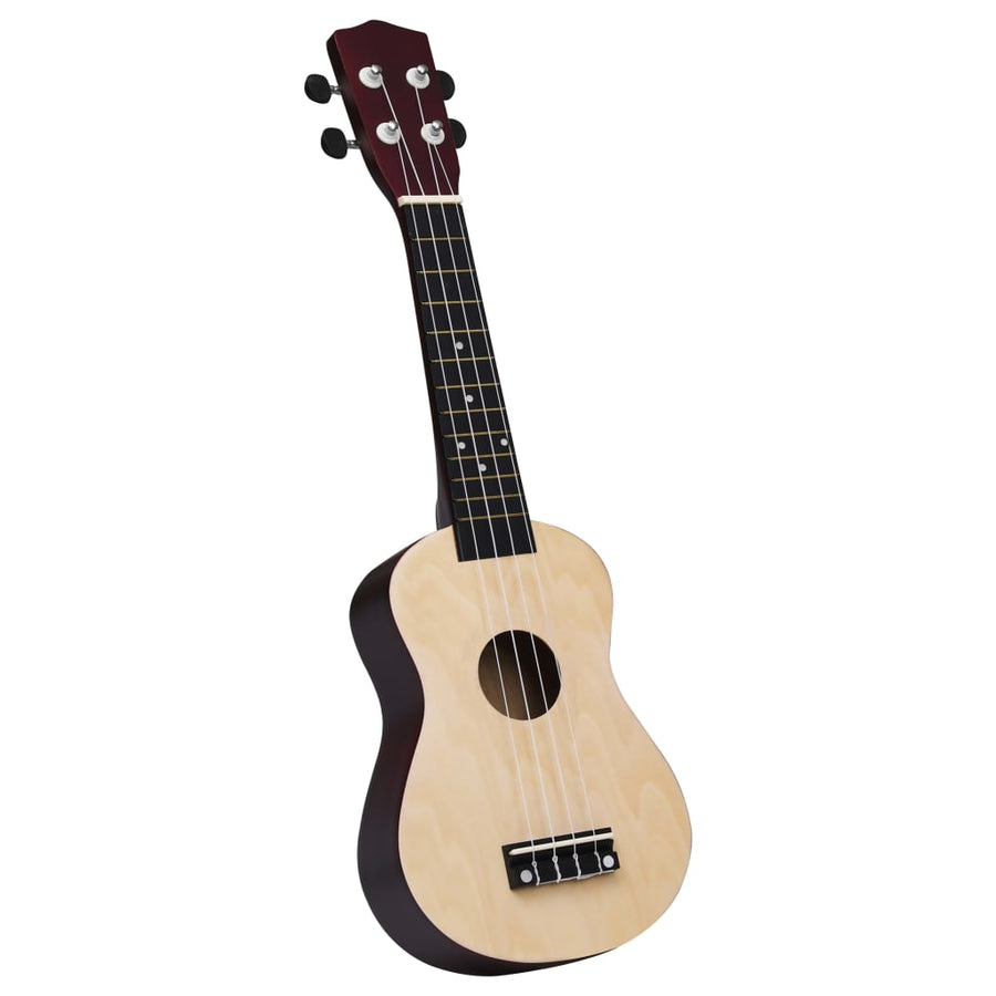 Ukuleleset Met Tas Voor Kinderen Sopraan 23'' Lichthoutkleurig Lichtbruin