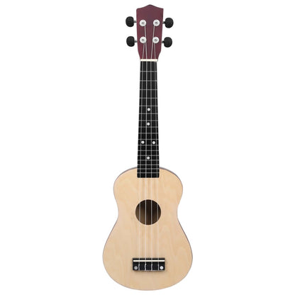 Ukuleleset Met Tas Voor Kinderen Sopraan 23'' Lichthoutkleurig Lichtbruin
