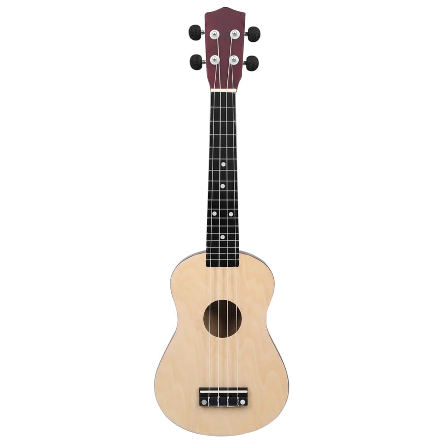 Ukuleleset Met Tas Voor Kinderen Sopraan 23'' Lichthoutkleurig Lichtbruin