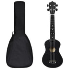 Kids Ukulele Set with Bag Soprano 23'' Black