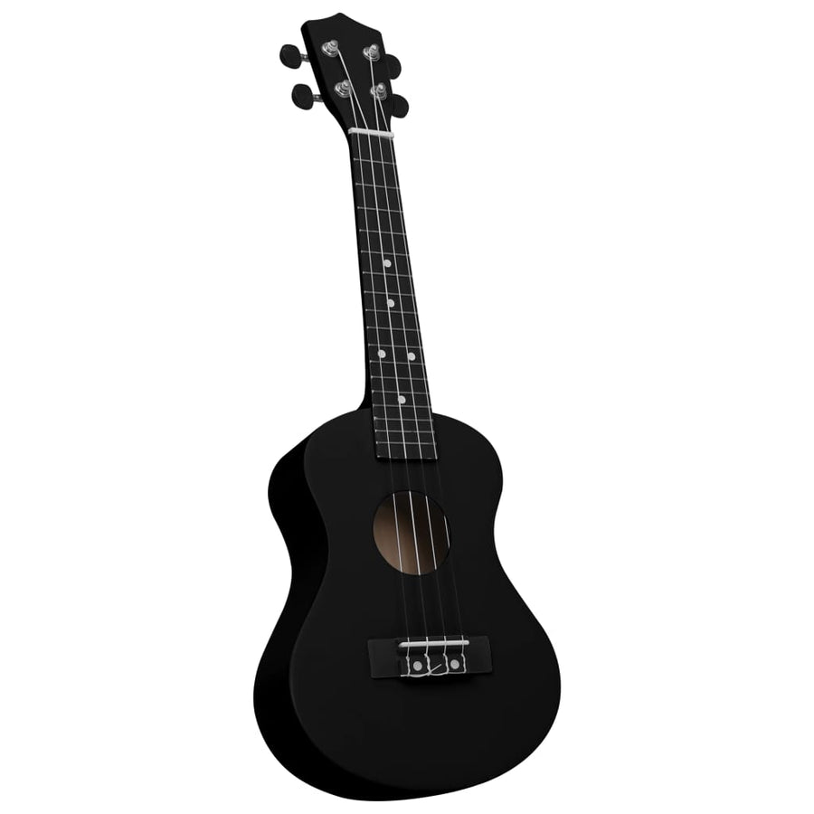 Ukuleleset Met Tas Voor Kinderen Sopraan 23'' Zwart