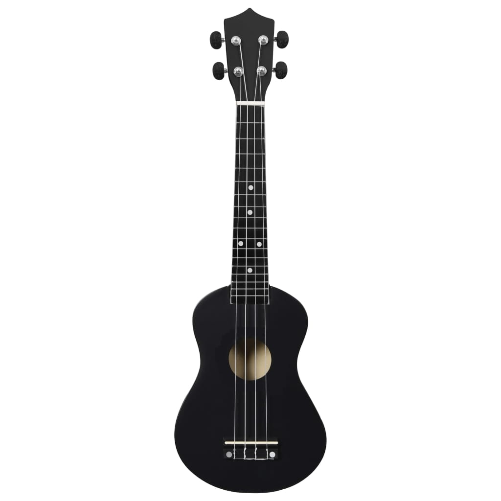 Ukuleleset Met Tas Voor Kinderen Sopraan 23'' Zwart