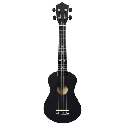 Ukuleleset Met Tas Voor Kinderen Sopraan 23'' Zwart