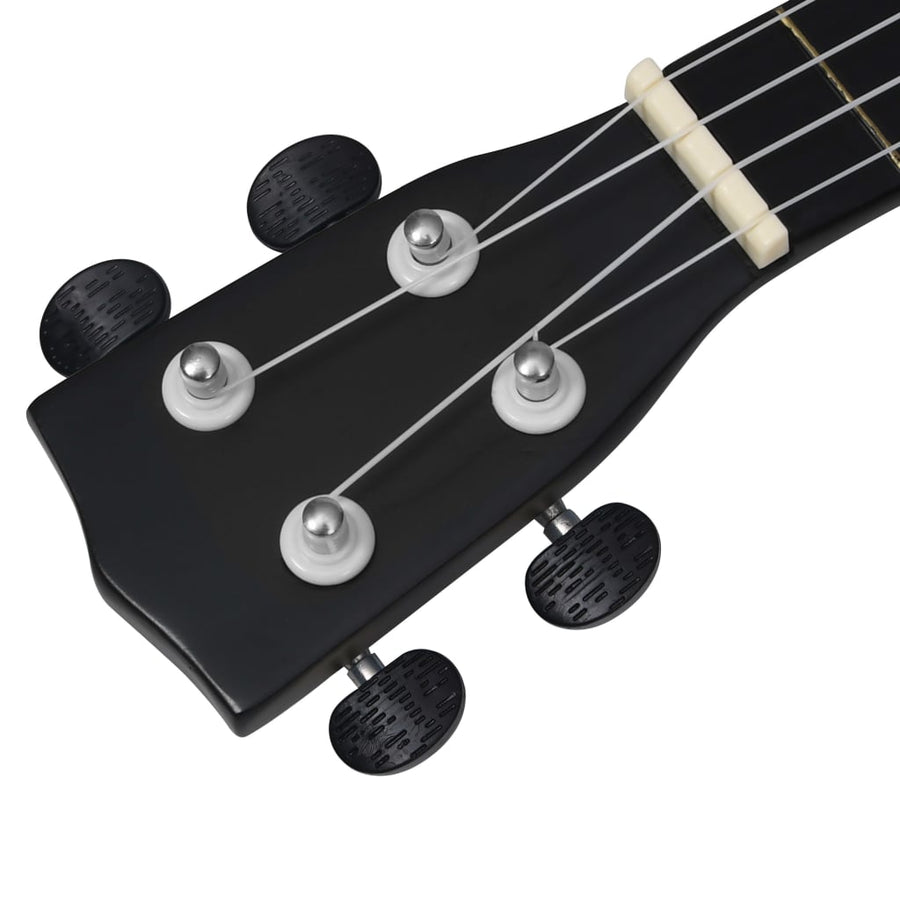 Ukuleleset Met Tas Voor Kinderen Sopraan 23'' Zwart
