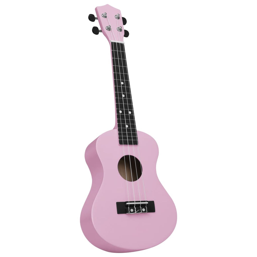 Ukuleleset Met Tas Voor Kinderen Sopraan 23'' Roze