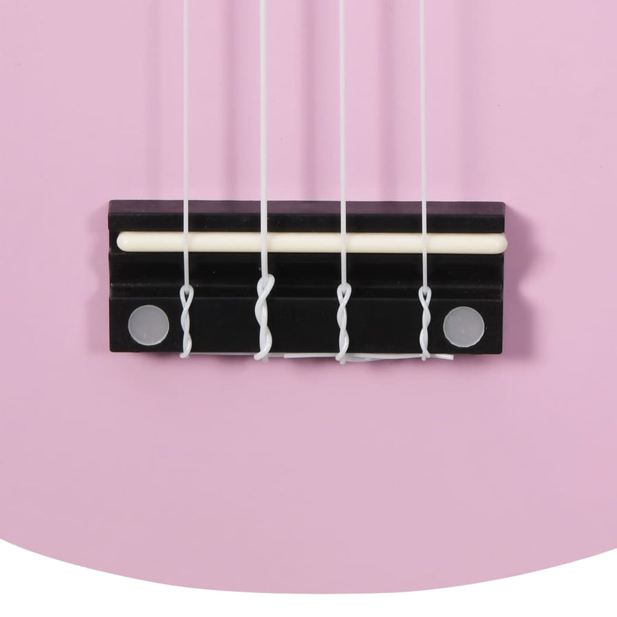Ukuleleset Met Tas Voor Kinderen Sopraan 23'' Roze